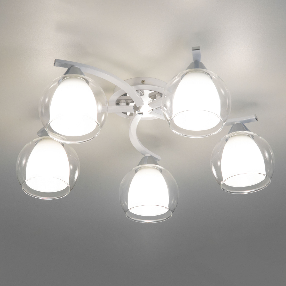 Citilux Кристи CL152150 Люстра потолочная Белая Хром