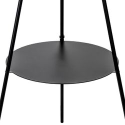 Citilux Рейнер CL806023 Торшер чёрный со столиком и синим абажуром