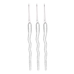 Набор ёлочных украшений Melting icicles из коллекции New Year Essential, 3 шт.