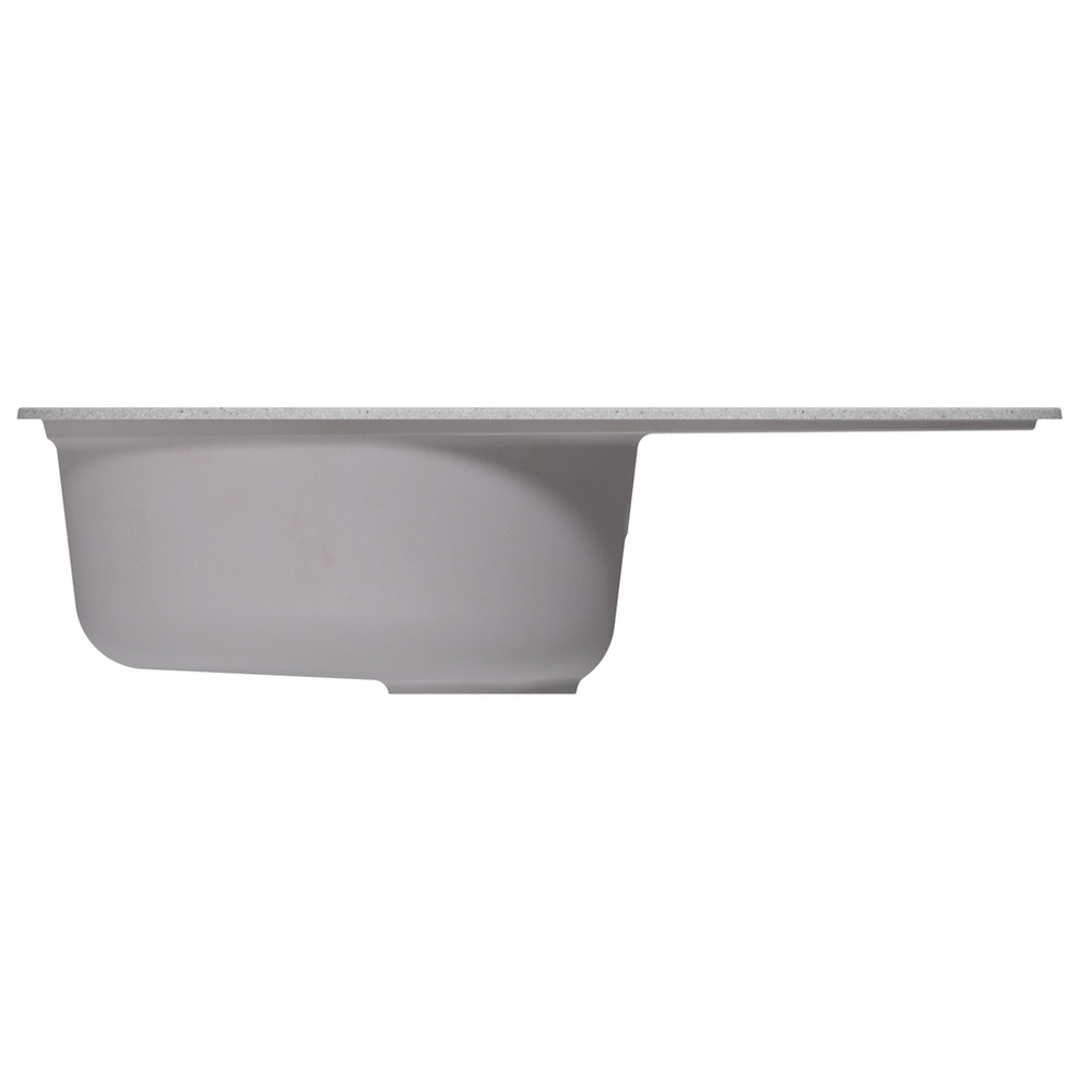 Мойка ML-GM16 КОМФОРТ овальная с крылом, серая (310), 730*460*180мм