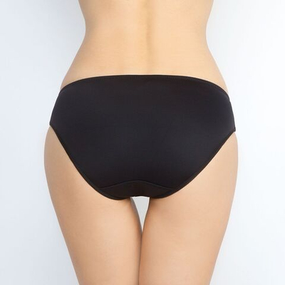 Трусы-слипы с заниженной линией талии Melody (Размер: 52) (Цвет: черный с бежевым)