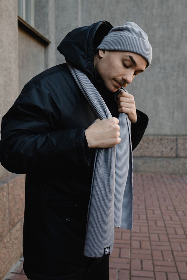 Шарф MEDOOZA "Classic" Серый - фото 2