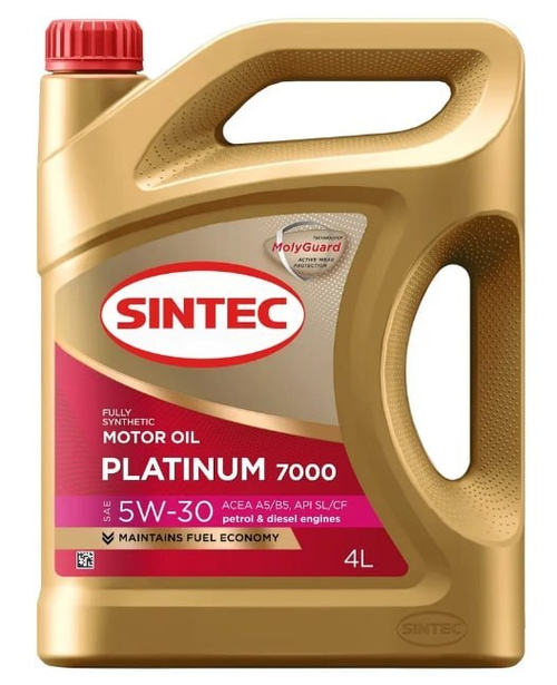 Масло моторное SINTEC Platinum 7000 5W-30 синт 4л (SL/A5,B5)