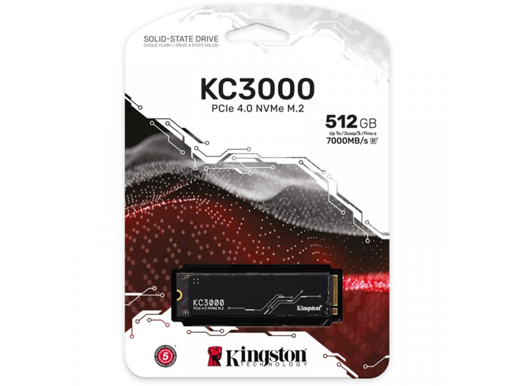 SSD накопитель Kingston KC3000 512ГБ, M.2 2280, PCIe 4.0 x4, NVMe [SKC3000S/512G]
