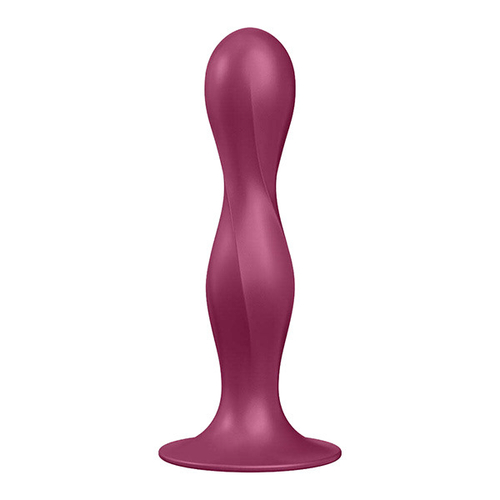 Малиновый фаллоимитатор 17,8см Satisfyer Double Ball-R J1520-2