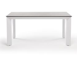 "Венето" обеденный стол из HPL 160х80см, цвет "серый гранит", каркас белый