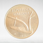 Italy 10 Lire 1974 R, VF