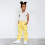 Брюки для девочек MINAKU: Casual collection KIDS, лимонный, р.110 6535022