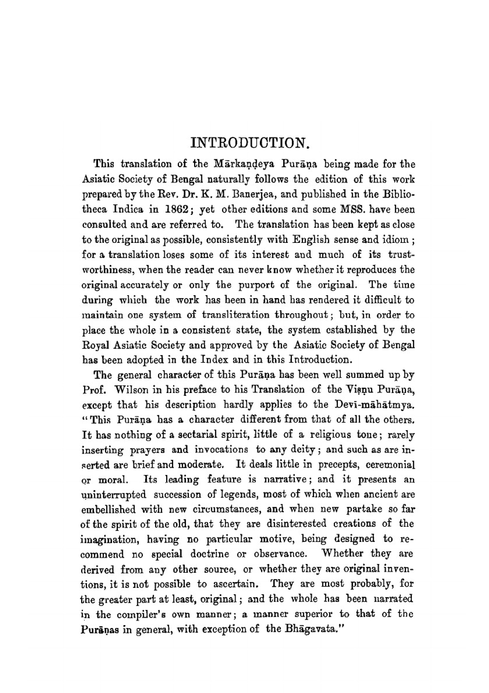 The Markandeya Purana | F E. 1852-1927 Pargiter