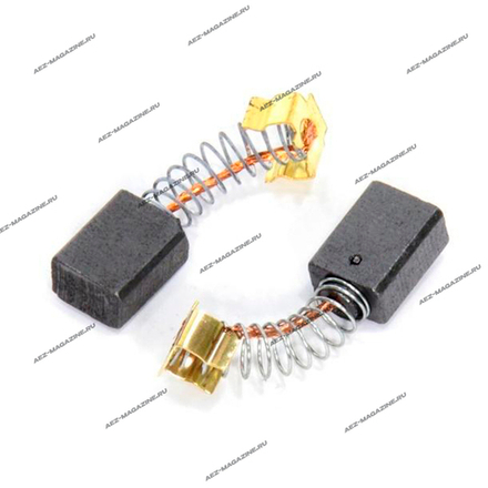 Электроугольная щетка 6х9х12 Пружина, пятак-зацеп (для СВ-419А)