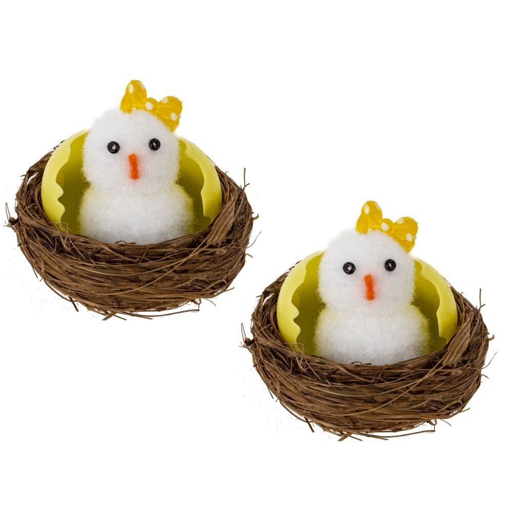 GAEM Набор из 2-х изделий декоративных "Гнездо пасхальное" (6*4,5), L11,5 W6,5 H6 см