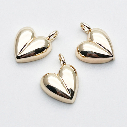 Подвеска Сердце, цвет золото, размер 14*10 мм, цена за 1 шт