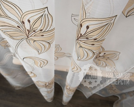 Легкие шторы: ХЕЛЕНА (арт. BL01-231-01)  - (140х270)х2 см.  - (Возможна высота 250 см.) - коричневые