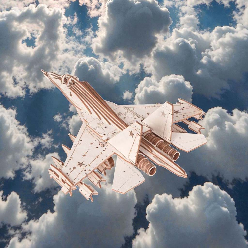 Деревянный конструктор Российский Истребитель СУ-30 (Lemmo)