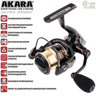 Катушка рыболовная Akara Ultra Sport 10+1 bb