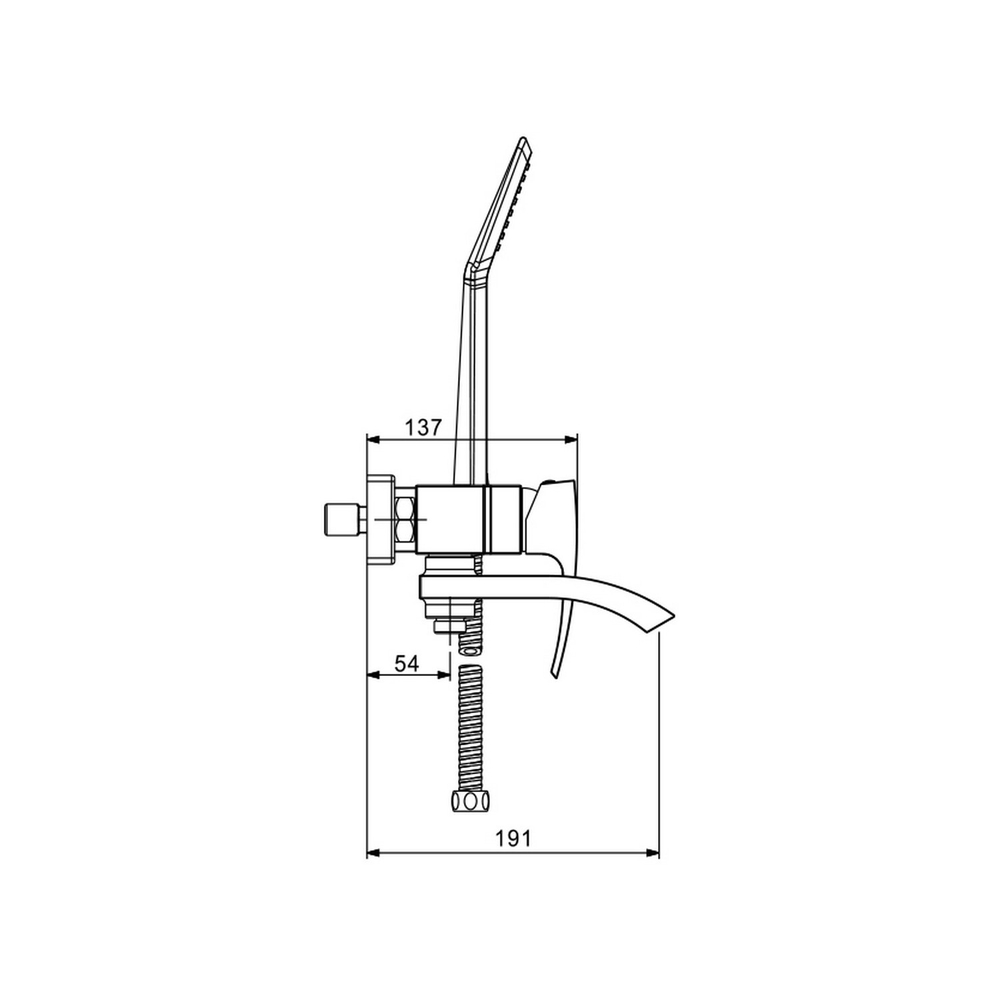 Смеситель для ванны 35к G3207-8 GAPPO БЕЛЫЙ-ХРОМ