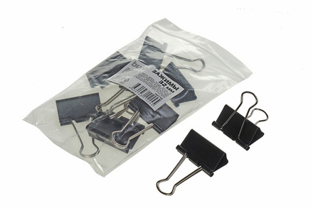 Зажим для бумаг металлический 32мм черный 10шт/уп Buro цена за шт.