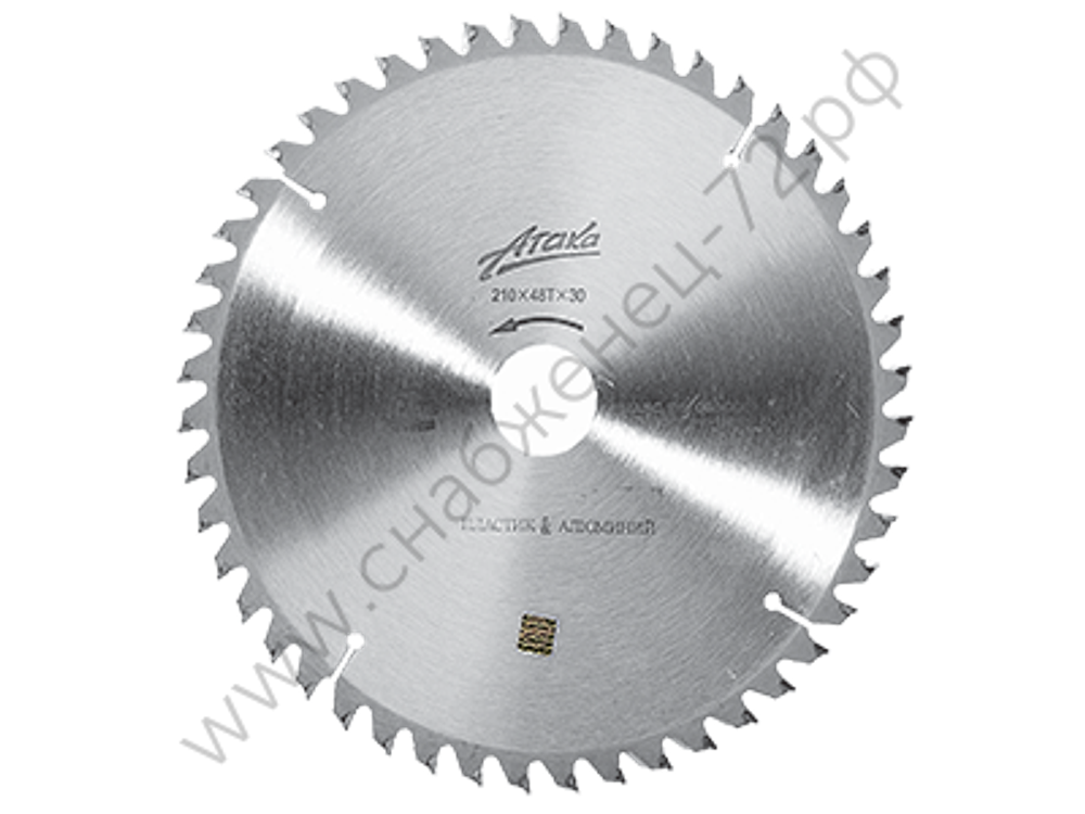 Пильный диск по пластику и алюминию профи Атака 216*60T*30