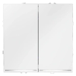 Выключатель встраиваемый VOLTUM S70 двухклавишный с подсветкой 10А, (белый матовый)