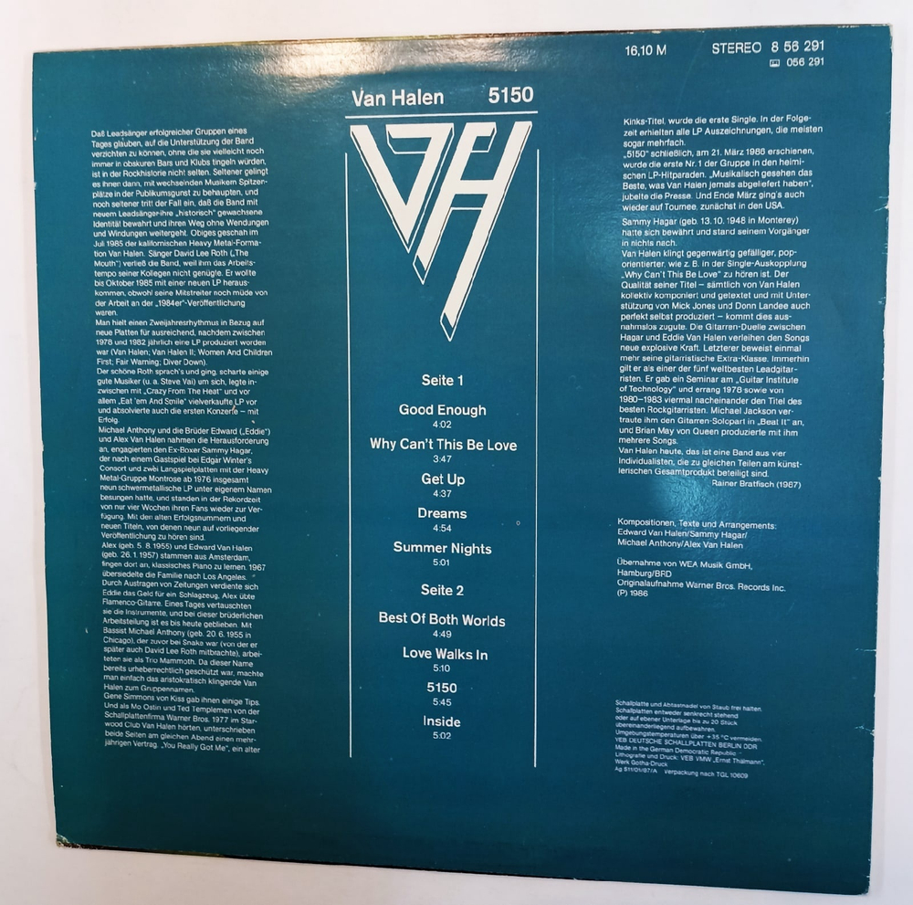 Van Halen 5150 (GDR 1987)