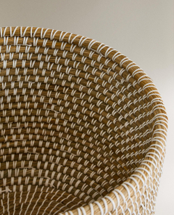 Zara Home Корзина изо льна, цвет бежевый, 42 см