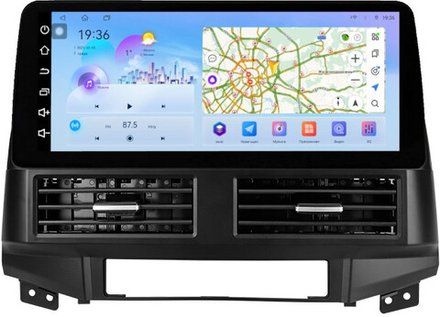 Магнитола для Hyundai Santa Fe 2 2006-2012 (рамка LUX) - FarCar монитор 12.3" 2K QLED на Android 14, TS10, CarPlay, 4G SIM-слот