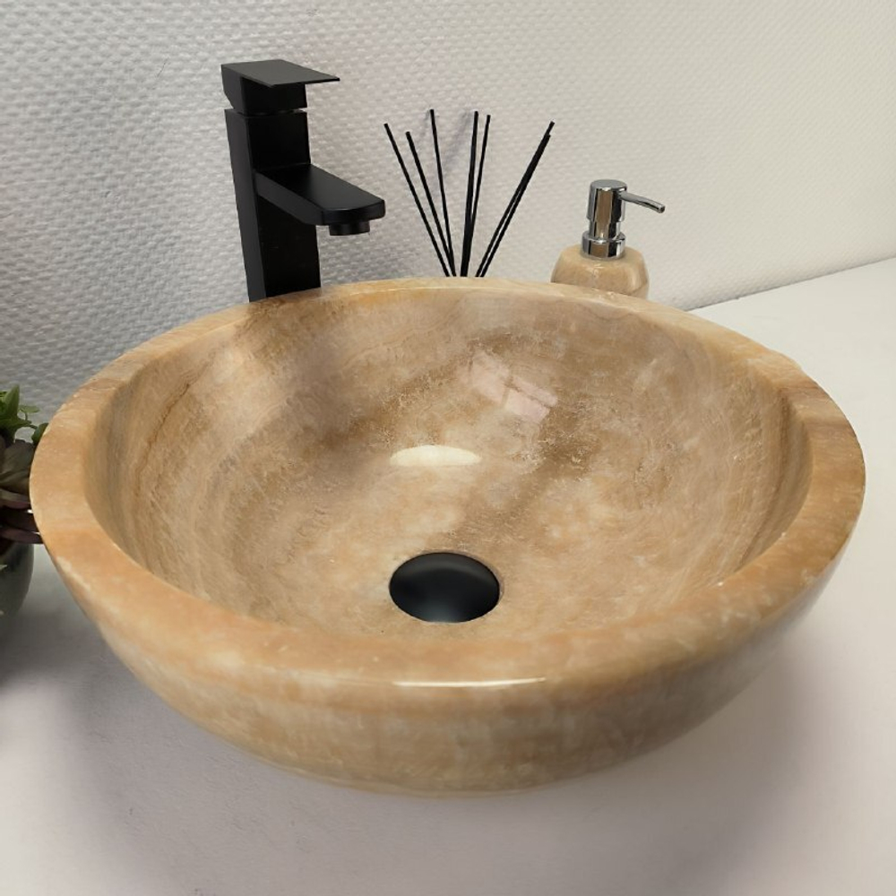 Раковина из оникса Bowl Yellow TinLip BO-62923 40*40*15 140