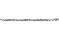 Цепь ролло длина 40 см Ø 0.60 мм  (белое золото 585 проба)