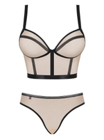 Стильный комплект нижнего белья Nudelia (Размер: L-XL) (Цвет: телесный с розовым)