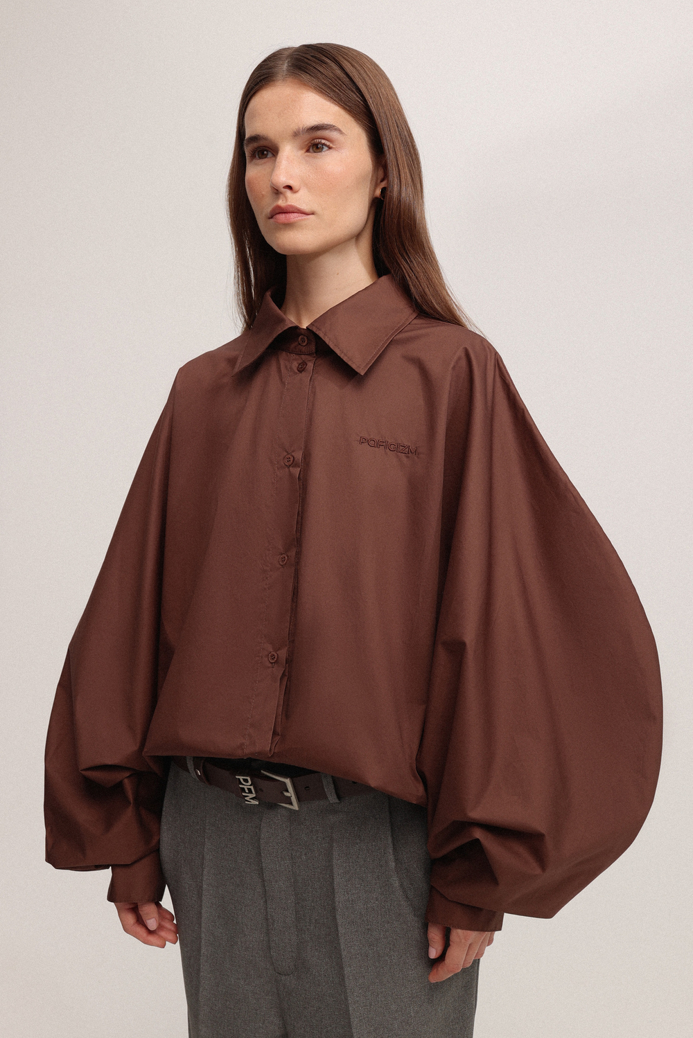 Рубашка O-силуэта