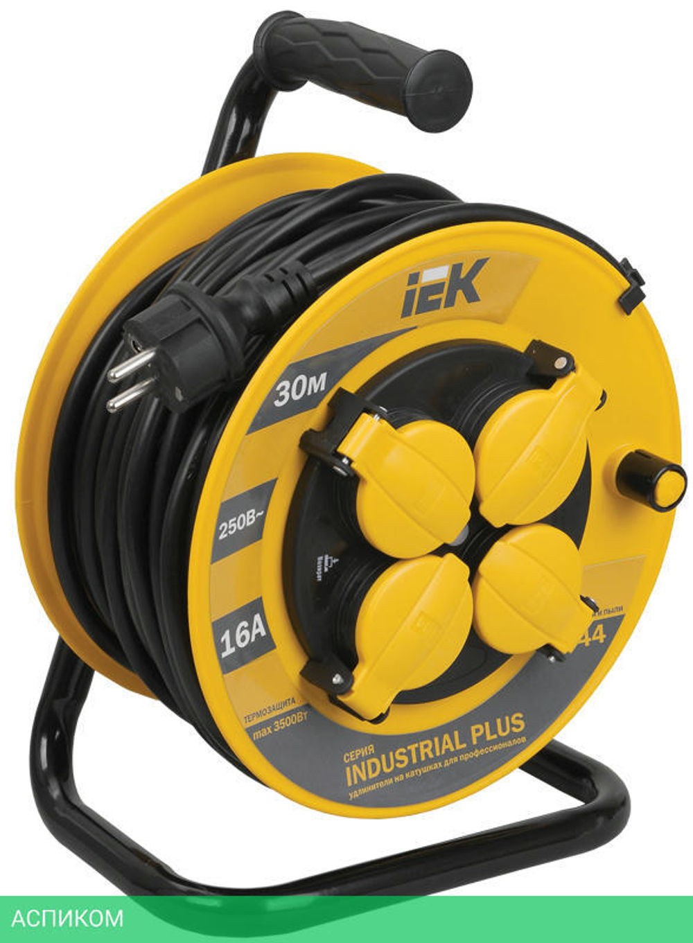 Удлинитель на катушке IEK Industrial Plus УК30 (WKP15-16-04-30-44)