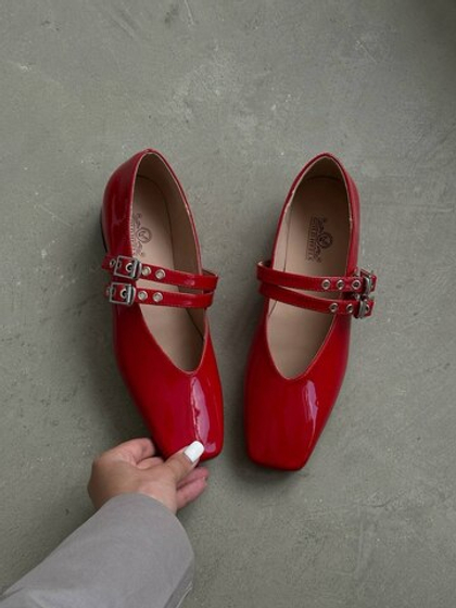 Балетки из натуральной кожи