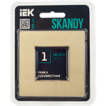 SKANDY Рамка 1-местная SK-F31Sh металл шампань IEK