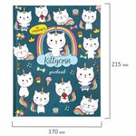 Дневник 1-4 класс 48 л., твердый, ЮНЛАНДИЯ, глянцевая ламинация, с подсказом, "Kittycorn", 106346