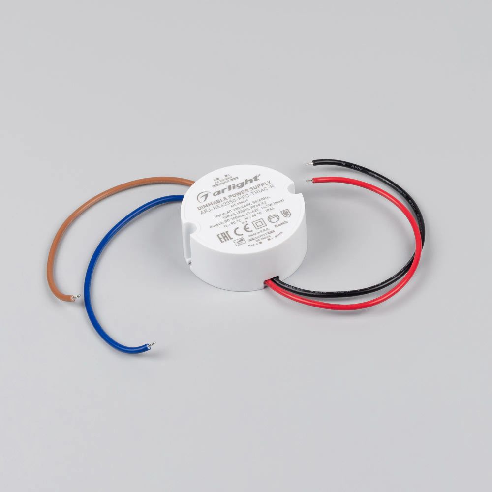 Блок питания ARJ-KE42350-PFC-TRIAC-R (15W, 350mA) (Arlight, IP44 Пластик, 5 лет) 028269