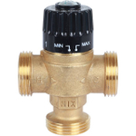 Клапан термостатический смесительный STOUT - 1" (НР, t30-65°C, kvs 1.8, T-образное смешивание)