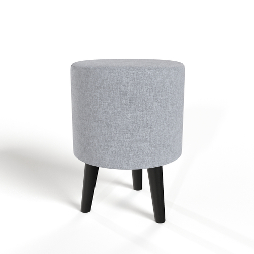 Пуф круглый на трёх высоких ножках Фантазёр D-4 (Светло-серый) в офис, дом, салон красоты, прихожая, гостиная, на кухню, в кафе, в зону ожидания, в коридор, к туалетному столику. Банкетка, подставка.