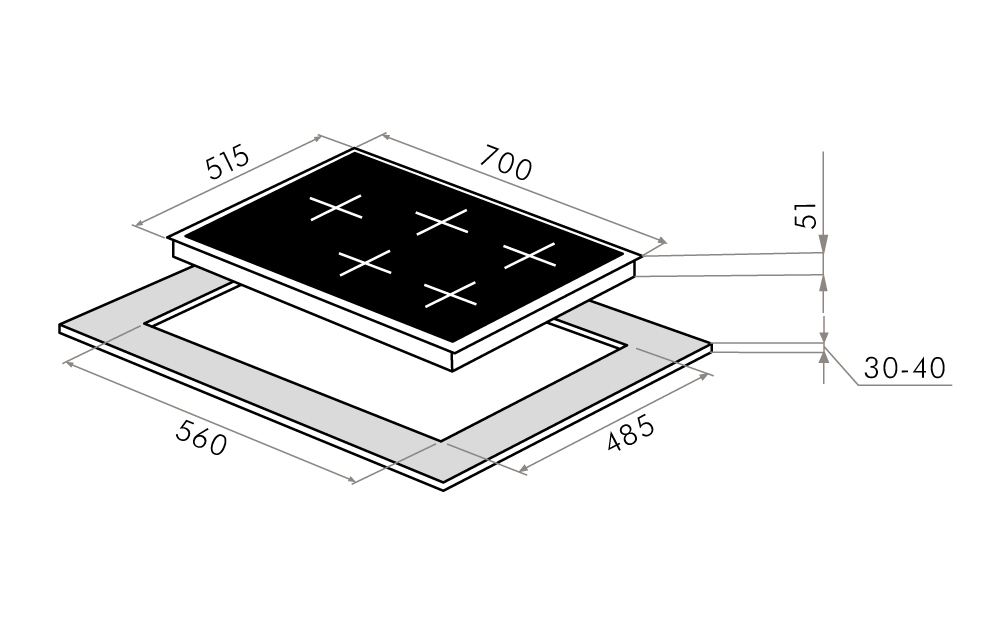 Газовая варочная панель MAUNFELD EGHS.75.33CS\G фото 2