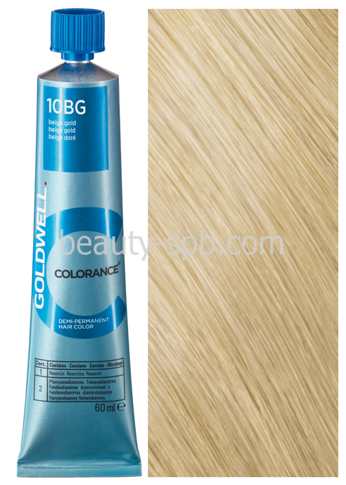 Goldwell Colorance 10BG золотисто-бежевый блондин 60 мл