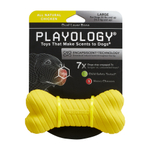 Playology двухслойная жевательная косточка DUAL LAYER BONE для собак средних и крупных пород с ароматом курицы, большая, цвет желтый