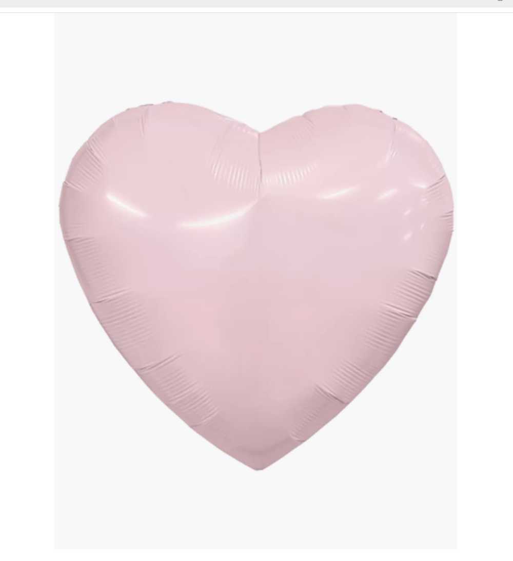 Сердце 18" Пыльная роза К