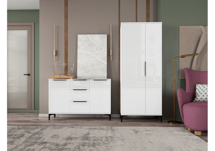 Готовая гостиная Woodville Иадама белый, белый глянец  3