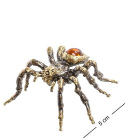 AM- 713 Фигурка «Паук» (латунь, янтарь)