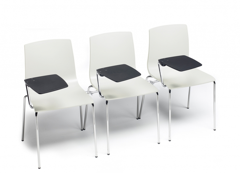 Стул с пюпитром для конференц-зала Scab Design Alice, хром, лен