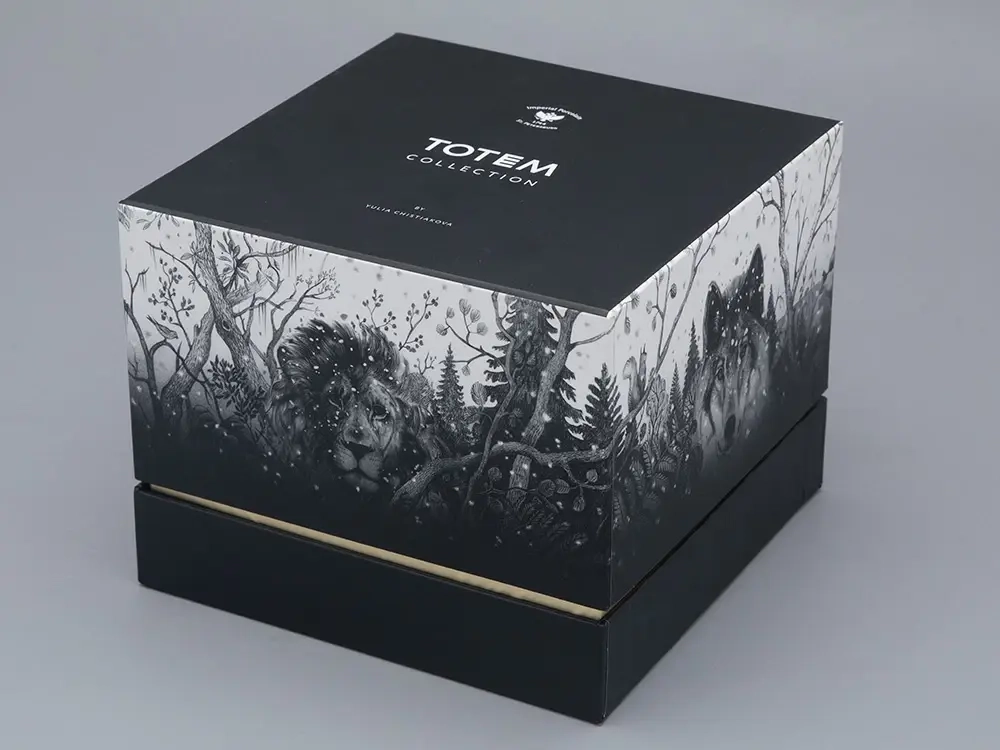 Шкатулка в подарочной упаковке, форма Идиллия, рисунок Тотем. Медведь арт. 81.31594.00.1