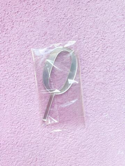 Топпер цифра «0» серебро, акрил, 8 см