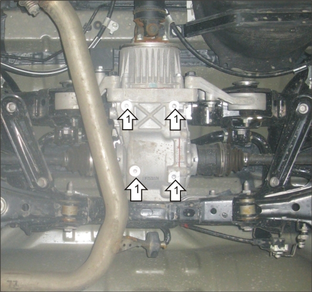 Защита Зад. дифференциала. 2 мм, Сталь. для Toyota RAV 4 2005-2019, Lexus NX 200 2014-2021 MOTODOR.02569