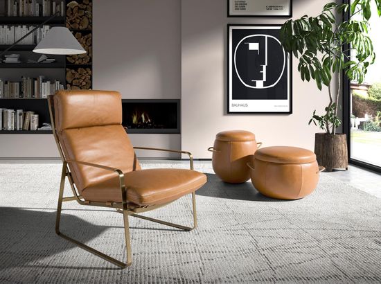 Кресло из кожи цвета Camel 5170 Испания 