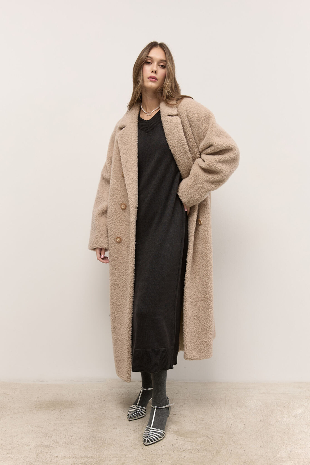 Шуба двубортная