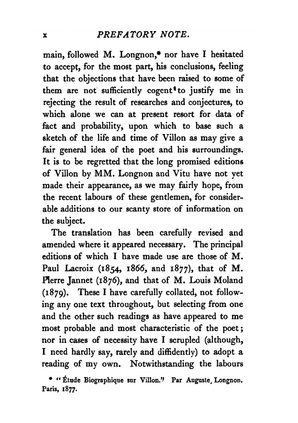 The Poems of Master Francis Villon of Paris. Now first done into English verse in the original forms | John Payne